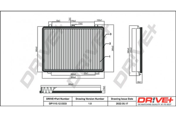 Dr!ve+ Φίλτρο, Αέρας Εσωτερικού Χώρου - DP1110.12.0333