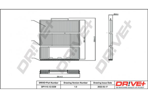 Dr!ve+ Φίλτρο, Αέρας Εσωτερικού Χώρου - DP1110.12.0339