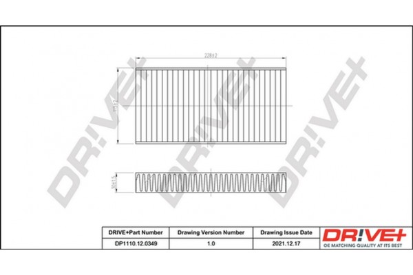 Dr!ve+ Φίλτρο, Αέρας Εσωτερικού Χώρου - DP1110.12.0349