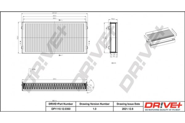 Dr!ve+ Φίλτρο, Αέρας Εσωτερικού Χώρου - DP1110.12.0350