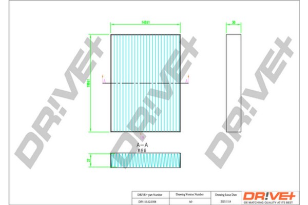 Dr!ve+ Φίλτρο, Αέρας Εσωτερικού Χώρου - DP1110.12.0358