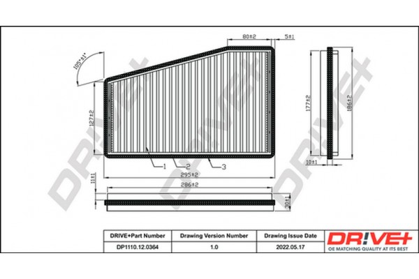 Dr!ve+ Φίλτρο, Αέρας Εσωτερικού Χώρου - DP1110.12.0364