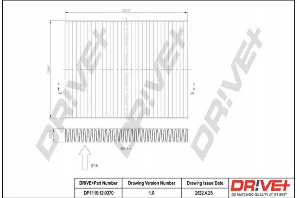 Dr!ve+ Φίλτρο, Αέρας Εσωτερικού Χώρου - DP1110.12.0370