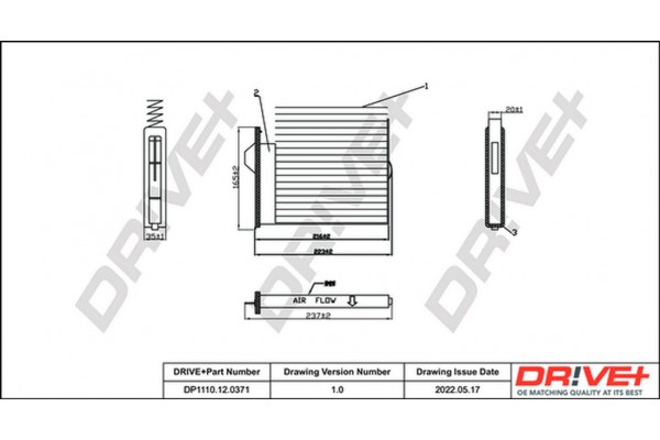 Dr!ve+ Φίλτρο, Αέρας Εσωτερικού Χώρου - DP1110.12.0371