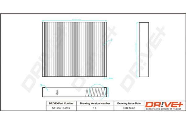 Dr!ve+ Φίλτρο, Αέρας Εσωτερικού Χώρου - DP1110.12.0375