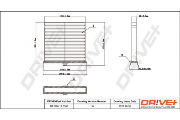 Dr!ve+ Φίλτρο, Αέρας Εσωτερικού Χώρου - DP1110.12.0381