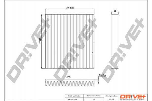 Dr!ve+ Φίλτρο, Αέρας Εσωτερικού Χώρου - DP1110.12.0388