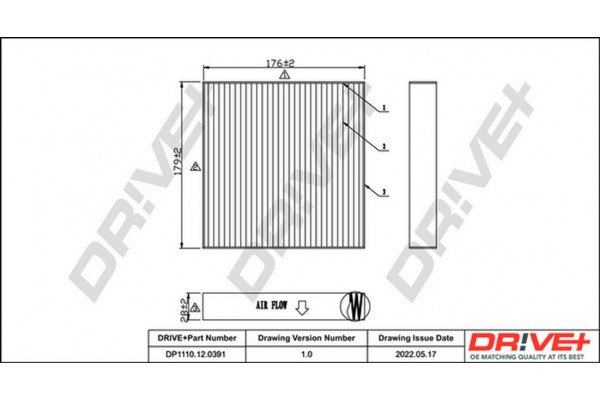 Dr!ve+ Φίλτρο, Αέρας Εσωτερικού Χώρου - DP1110.12.0391