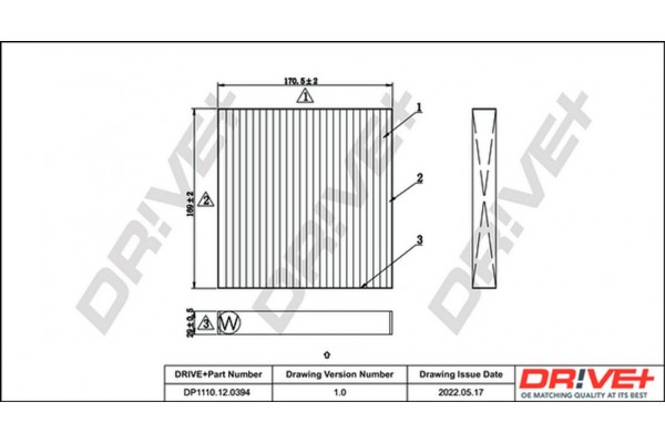 Dr!ve+ Φίλτρο, Αέρας Εσωτερικού Χώρου - DP1110.12.0394