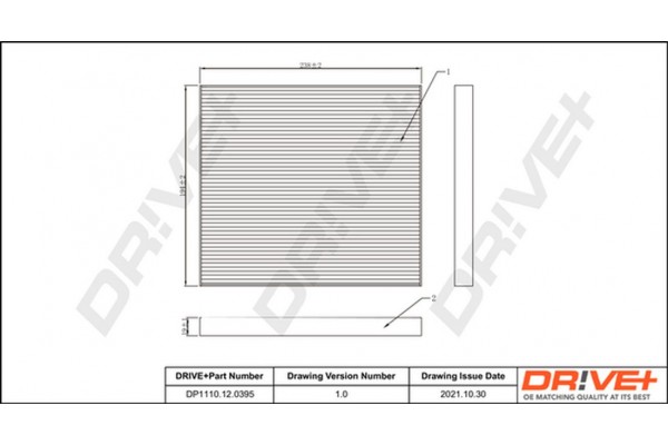 Dr!ve+ Φίλτρο, Αέρας Εσωτερικού Χώρου - DP1110.12.0395