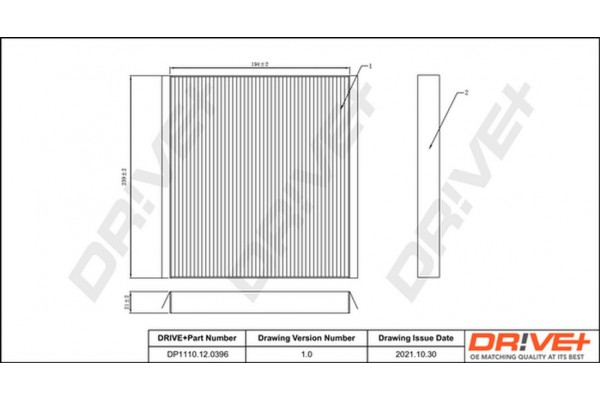 Dr!ve+ Φίλτρο, Αέρας Εσωτερικού Χώρου - DP1110.12.0396