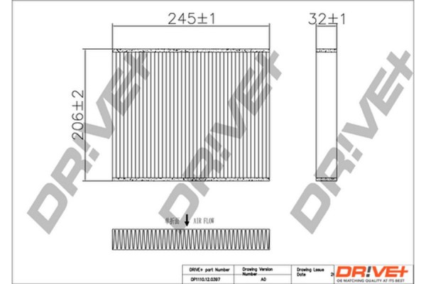 Dr!ve+ Φίλτρο, Αέρας Εσωτερικού Χώρου - DP1110.12.0397
