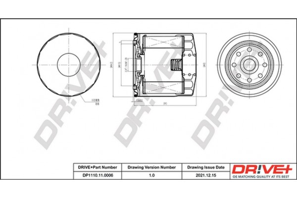 Dr!ve+ Φίλτρο Λαδιού - DP1110.11.0006