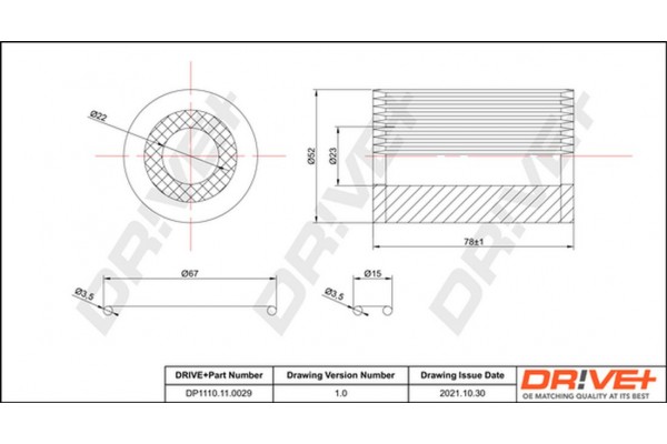 Dr!ve+ Φίλτρο Λαδιού - DP1110.11.0029