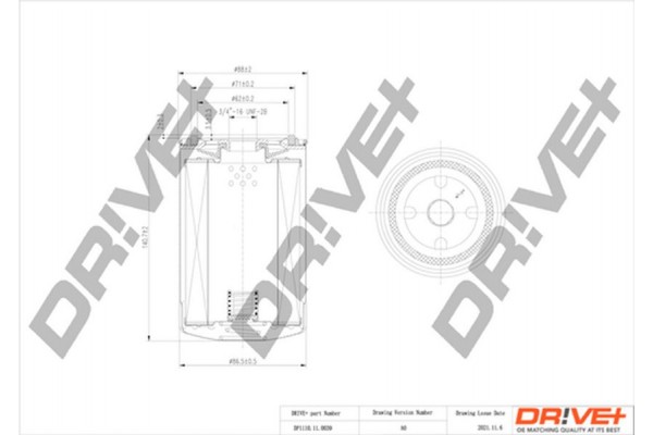 Dr!ve+ Φίλτρο Λαδιού - DP1110.11.0039
