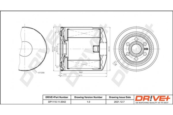 Dr!ve+ Φίλτρο Λαδιού - DP1110.11.0042