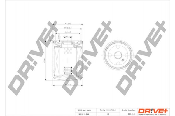 Dr!ve+ Φίλτρο Λαδιού - DP1110.11.0066