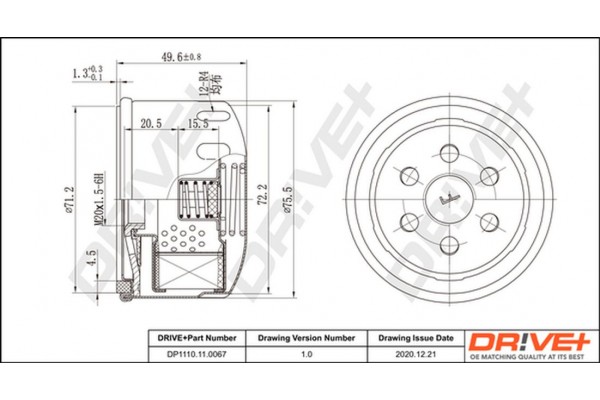 Dr!ve+ Φίλτρο Λαδιού - DP1110.11.0067