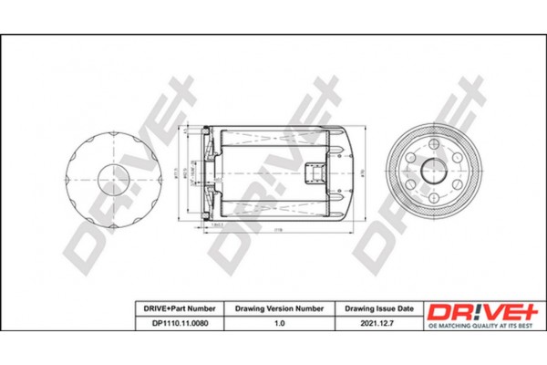 Dr!ve+ Φίλτρο Λαδιού - DP1110.11.0080