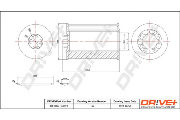 Dr!ve+ Φίλτρο Λαδιού - DP1110.11.0173