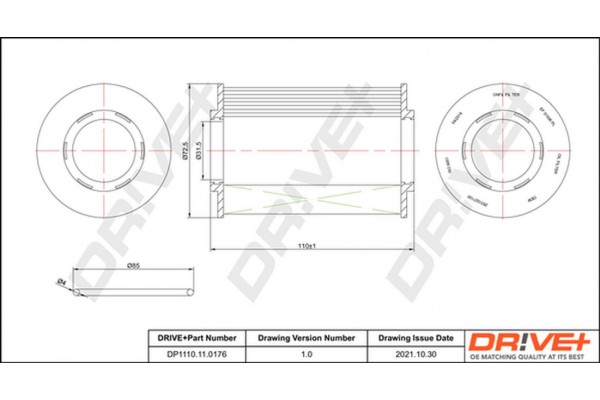 Dr!ve+ Φίλτρο Λαδιού - DP1110.11.0176