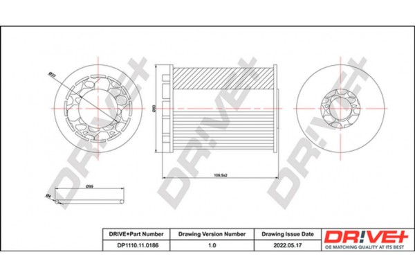 Dr!ve+ Φίλτρο Λαδιού - DP1110.11.0186