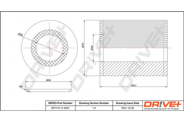 Dr!ve+ Φίλτρο Λαδιού - DP1110.11.0207