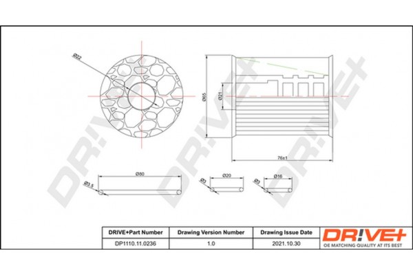 Dr!ve+ Φίλτρο Λαδιού - DP1110.11.0236