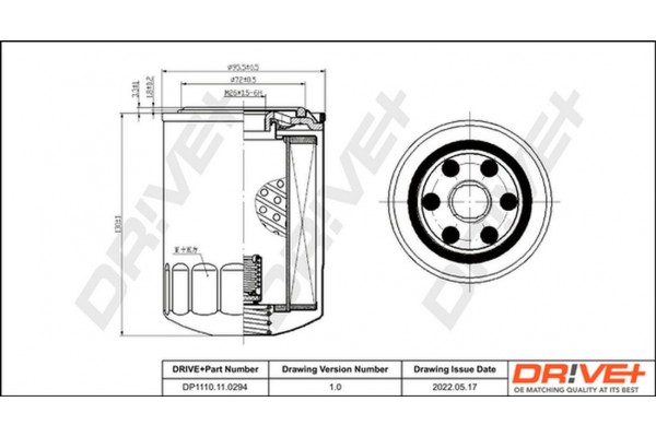 Dr!ve+ Φίλτρο Λαδιού - DP1110.11.0294