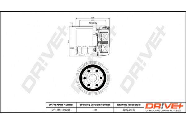Dr!ve+ Φίλτρο Λαδιού - DP1110.11.0305
