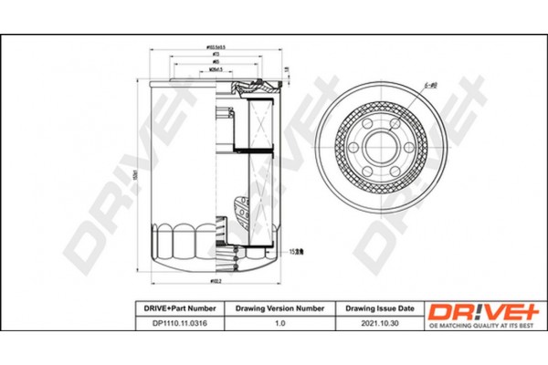 Dr!ve+ Φίλτρο Λαδιού - DP1110.11.0316