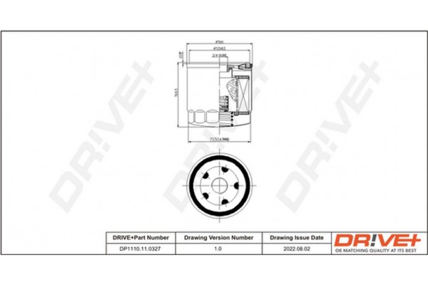 Dr!ve+ Φίλτρο Λαδιού - DP1110.11.0327