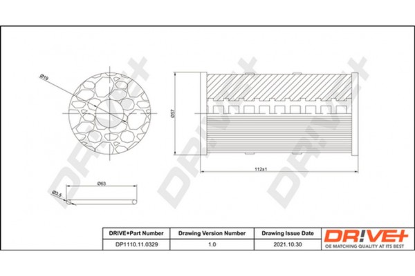Dr!ve+ Φίλτρο Λαδιού - DP1110.11.0329