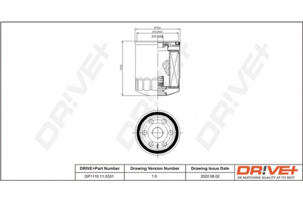 Dr!ve+ Φίλτρο Λαδιού - DP1110.11.0331