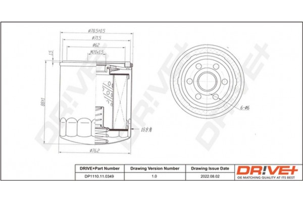 Dr!ve+ Φίλτρο Λαδιού - DP1110.11.0349