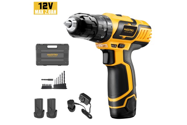 Maestro MCD-12V Κρουστικο Δραπανοκατσαβιδο (ΛΙΘΙΟΥ 12V - 2X2 Ah)