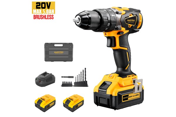 Maestro MCD-20BL Brushless Κρουστικο Δραπανοκατσαβιδο (ΛΙΘΙΟΥ 20V - 2X5 Ah)