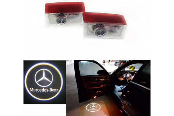 Σετ Προτζεκτορας Led Πορτας Αυτοκινητου Με Logo Mercedes 2ΤΜΧ