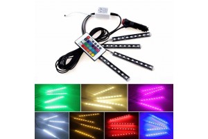 Universal Led Εσωτερικου Φωτισμου Αυτοκινητου Με Χειριστηριο Πολλαπλων Ρυθμισεων 