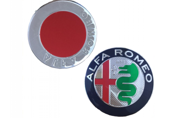 Λογοτυπο Alfa Romeo Ασημι Αυτοκολλητο Καπο - Πορτ Παγκαζ 74mm 743167566001