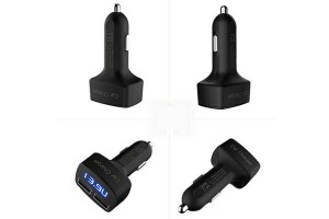 Led Ψηφιακο ΒΟΛΤΟΜΕΤΡΟ-ΘΕΡΜΟΜΕΤΡΟ Αυτοκινητου Με Διπλη Θυρα Usb