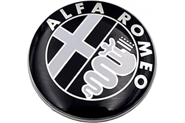 Αυτοκόλλητα Κέντρου Ζάντας Για Alfa Romeo 50mm ΜΑΥΡΟ 4ΤΕΜ.