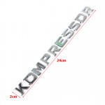 Αυτοκόλλητο Σήμα Λογότυπο Kompressor 250mm x 27mm Ασημί 1 Τεμάχιο