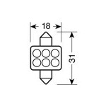 Lampa Λαμπακι Πλαφονιερας 6 Led 18x31mm L58422 Lampa Λαμπακι Πλαφονιερας 6 Led 18x31mm L58422