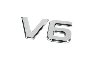 Lampa Αυτοκολλητο Μεταλλικο 3D Σημα V6 L98120