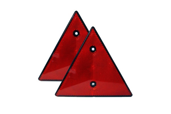 Αντανακλαστικά Τρίγωνα Βιδωτά 140mm X 160mm Eal Κόκκινα 10210 Με E-Mark 2 Τεμάχια