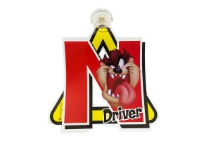 Σήμα ''Νέων Οδηγών Taz΄΄ Με Βεντούζα 18,5 X 21cm 1 Τεμάχιο