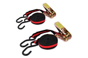 Ιμάντες Πρόσδεσης Με Καστάνια Και Γάντζους 2.5cm X 5 Μέτρα 2 Τεμάχια