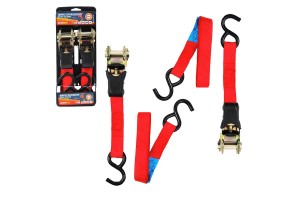 Ιμάντες Ενισχυμένοι Με Γάντζο Και Καστάνια 2.5cm X 3 Μέτρα 2 Τεμάχια