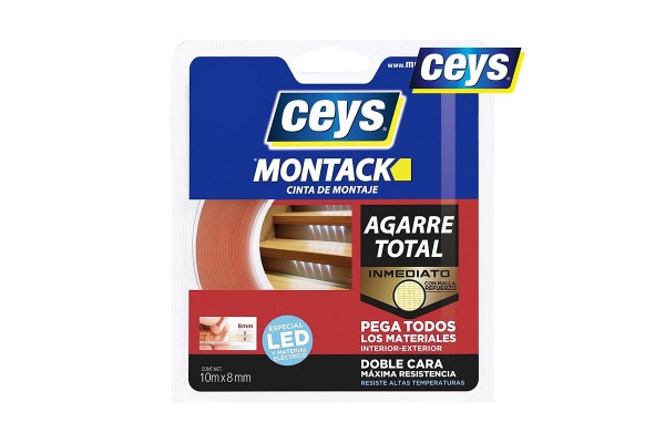 Ταινία Διπλής Όψεως Ceys Montack Total Grip 8mm X 10m 1 Τεμάχιο